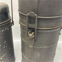 Two military issued thermos flasks, largest H28cm 