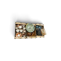 Malcom Sutcliffe studio glass vase together with Schramberg part tea service, wooden bowls...