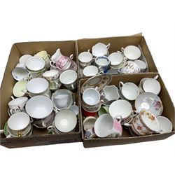 large collection of tea cups, to include spode, coalport, sunderland luster etc