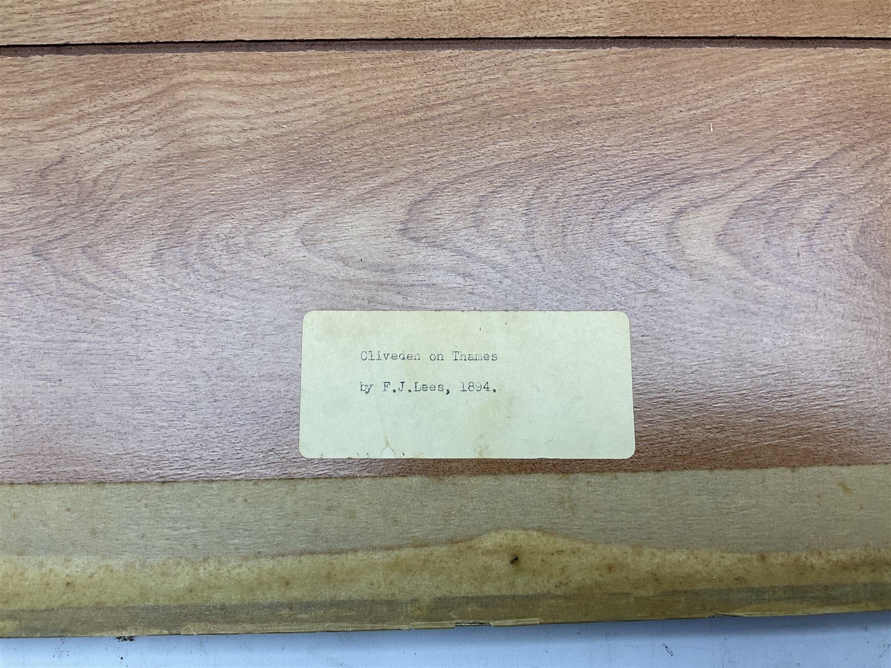 Frederick John Lees (British fl. 1870-1900): 'Cliveden on Thames' and 'Little Boveney Church near Windsor', pair watercolours signed and dated 1894 together with 'Twickenham Ferry', watercolour signed and dated 1895 by the same hand max 26cm x 36cm (3)