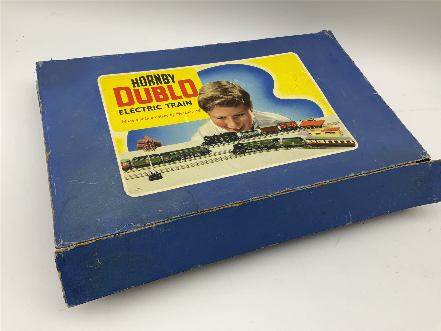 Hornby Dublo - three-rail EDP12 passenger train set with Duchess Class 4-6-2 locomotive 'Duchess of Montrose' No.46232 and tender, two coaches, spanner and track, boxed.