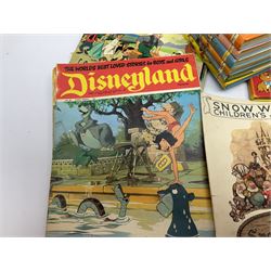 Over fifty Disneyland Magazines early, 1970s; Disney sheet music; twenty-eight Ladybird books; six Enid Blyton books; and other children's books