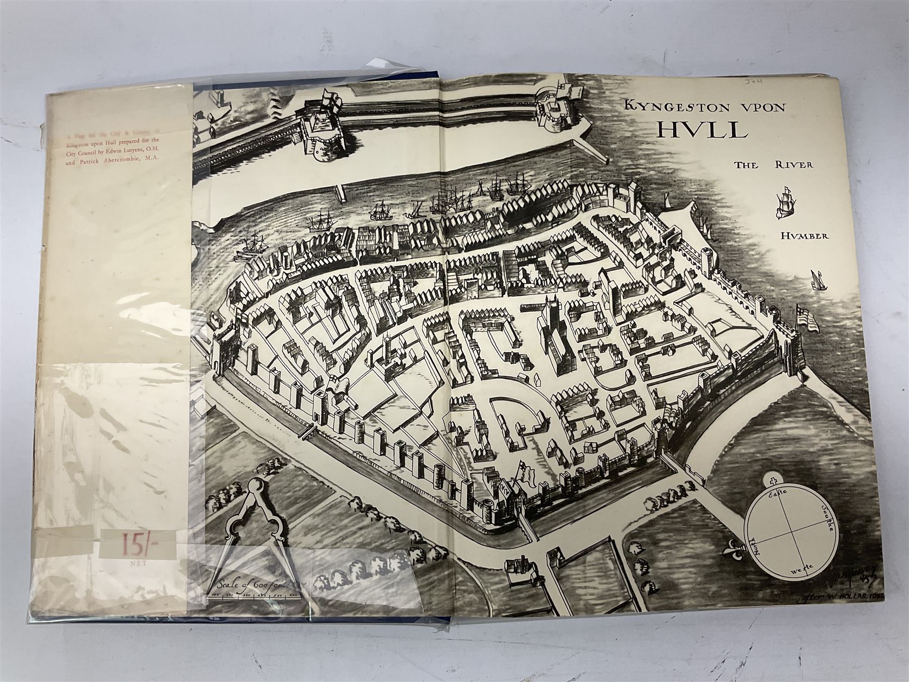 Lutyens & Abercrombie: A Plan for the City and County of Kingston upon Hull. 1945 with dustjacket; disbound copy of Sketches of Beverley and the Neighbourhood Ndc1882; and Jackson's Handbook for Tourists in Yorkshire and the Complete History of the County. 1891 (3)