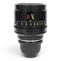 Cooke Mini S4/i 25mm T2.8 prime lens with PL mount, serial no. 8025-0714, with front and back lens caps