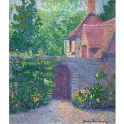 Stanisława de Karłowska (Polish 1876-1952): 'The Garden Gate', oil on canvas signed, titled on gallery label verso 35cm x 30cm 
Provenance: exh. Cork Street Gallery, London 1973, label verso