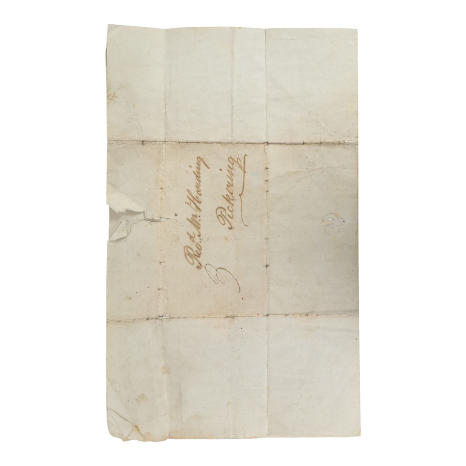 Early 19th century handbill for Malton Races June 1803 'Sagg's only correct and authentic list' with race details, runners and owners, named to back Revd. Harding, Pickering, H32cm