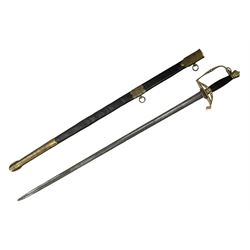 Five-ball spadroon sword with 78.5cm ful