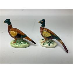 Seven Beswick figures to include Pheasant pin dish, Pheasant on base model no.1774, Mouse with berries etc, all stamped beneath