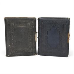 Two Victorian photograph albums, containing a collection of full and portrait Cartes de Vi...