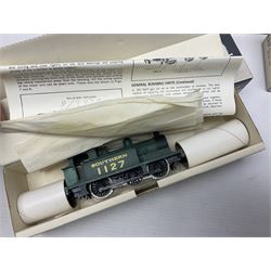 Wrenn '00' gauge - five Class R1 0-6-0 tank locomotives - No.7420 in LMS Red; No.31337 in BR Black; No.31340 in BR Malachite Green; No.1127 in Southern Green; all in boxes with instructions; and No.1127 in Southern Green; in associated Wrenn box (5)