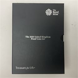 The Royal Mint United Kingdom 2020 proof coin set collector edition, cased with certificate