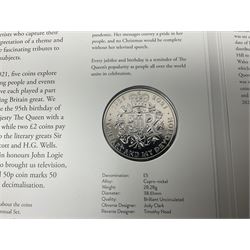 The Royal Mint United Kingdom 2021 brilliant uncirculated annual coin set, in card folder