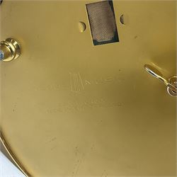 Swiss Reuge Music bird cage automaton music box, the bird with articulated head and beak, in a gilt brass cage, with a glass dome and stand, H30cm