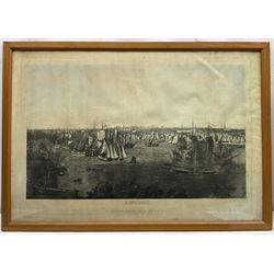 Collection of 18th century or later engravings by different hands to include; 'London', 'Whitby Abbey', 'The West Front of St Pauls Covent Garden' and 'The View of Bloomsbury Square', together with two other book print engravings of 'Britannia' and a colour engraving of Kirkstall Abbey max 48cm x 61cm (7)