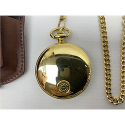 Franklin Mint Bald Eagle pocket watch cased and a collection of twenty-four The Heritage Collection pocket watches, boxed an one other pocket watch (26)