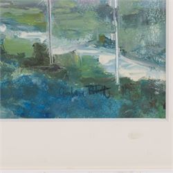 Grahame Tebbutt (British Contemporary): Towards the Sea, pair oils on board signed 18cm x 23cm (2)