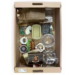 Collection of vintage cigarettes, cigars, ashtrays and other smoking related collectables