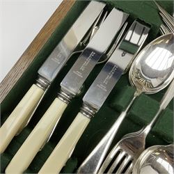 B & J Sippel Ltd, Sheffield, part canteen of plated and stainless steel cutlery
