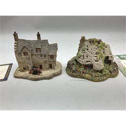Four limited edition Lilliput Lane cottages, comprising Stockwell Tenement from the Scottish collection, Forget-Me-Not, Cotman Cottage and Stokesay Castle, all boxed with deeds