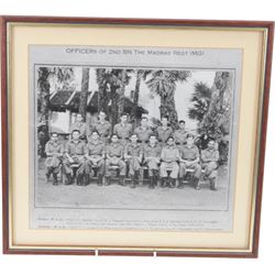 Military medals awarded to two generations of the Lattimore family, Boer War trio; Queen South Africa medal with clasps for Johannesburg, Orange Free State and Cape Colony, Kings South Africa medal with clasps for South Africa 1902 and South Africa 1901 and  Army Meritorious Service Medal, G.V.R, awarded to Frederick John Barcham Lattimore Norfolk Regiment and set of six medals; Burma Star, Defence Medal, War Medal, 1939-45 Star, General Service Cross and National Service Medal, awarded to Captain Albert Edward Lattimore 2nd para Battalion the 3rd Madras Regiment, Indian Army, together with insignias other items relating to Madras Regiment, photographs and ephemera  
