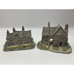 Ten Lilliput Lanes, comprising from Midlands Region Witham Delph, Jun and Disorderly, From South West Region Puffin Row, Moonlight Cove, The Cuddy, and from South West Region, The Rustlings, Saxton Cottage (1988), Marigold Meadow, Calendar Cottage and Little Lupins, all with boxes and deeds 