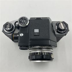 Nikon F Photomic camera body, serial no. 6543350, circa 1964, with 'Nikon NIKKOR-H Auto 1:2 f=50mm' lens, serial no. 1002112