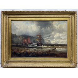 Ralph Reuben Stubbs (British 1824-1879): The Return of the Boats, oil on canvas signed 59cm x 90cm
Provenance: from The Bell Hotel, Driffield