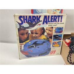 Collection of toys to include, Shark Chase, Shark Alert, Thomas and Friends Ready bed, etc 