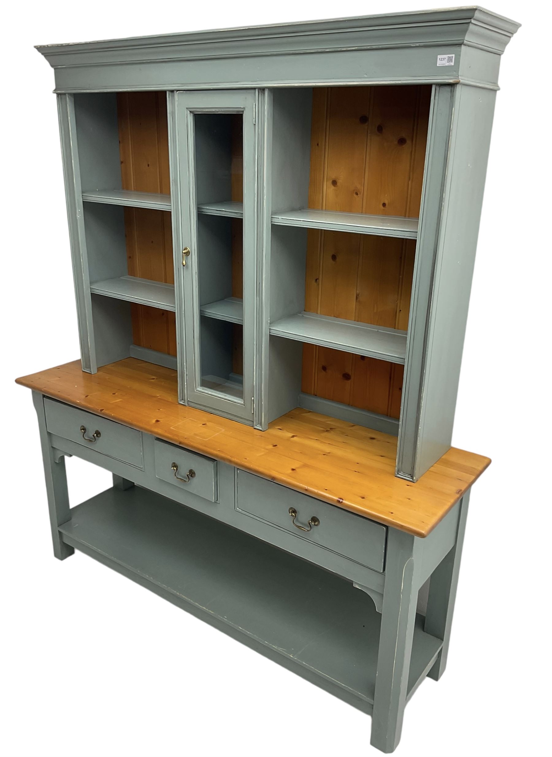 princess polly baby blue dress 20th century blue-grey painted pine kitchen dresser | Modern Furniture