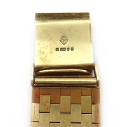  Perona 9ct gold bracelet wristwatch, hallmarked  