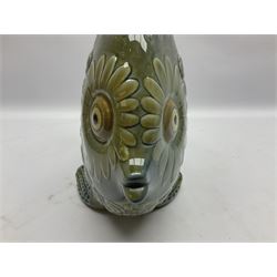 Lladro Fish Centrepiece, a jardiniere modelled as a fish and decorated in shallow relief with flower heads on a mottled green ground, sculpted by Vincente Martinez, in original box, no 4694, year issued 1970, year retired 1974, H25cm  