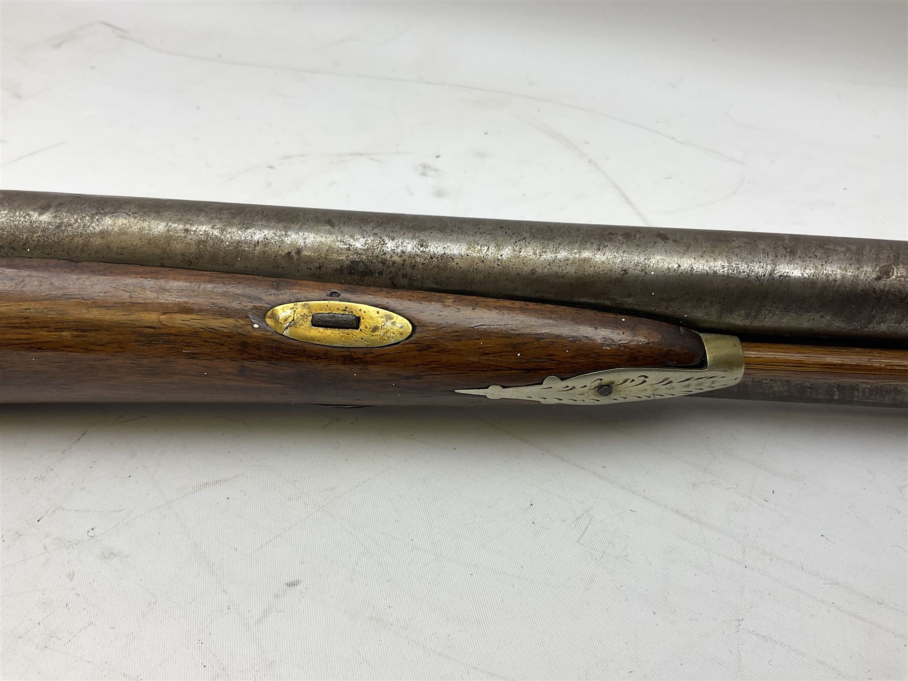 19th century 13bore double barrel sidebyside percussion cap shotgun