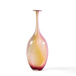 Kjell Engman - Kosta Boda Fidji vase of teadrop form with slender tapered neck and free fo...