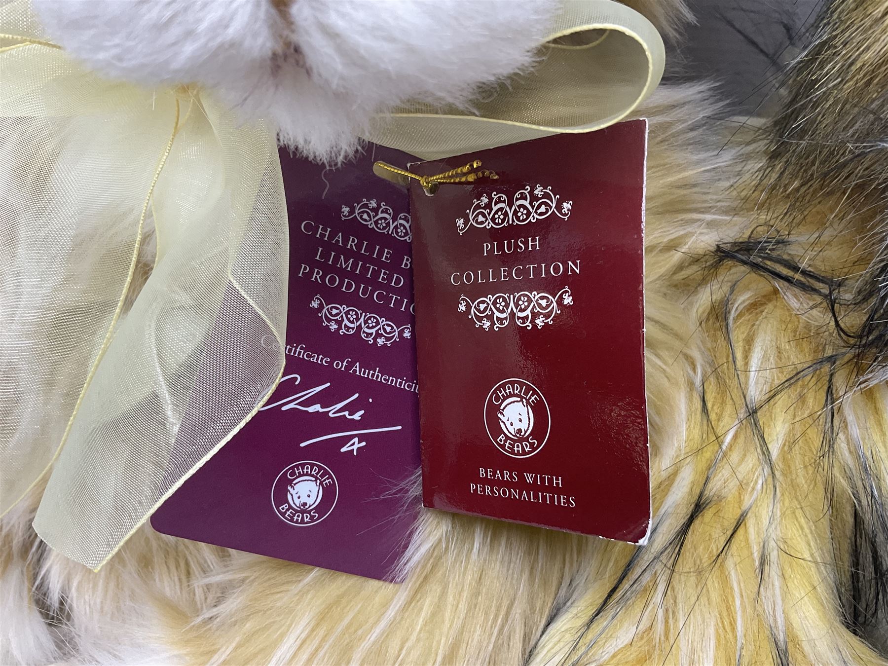 Charlie Bears - limited edition Plumo Collection 'Anke' CB191959A, limited to 3000; 'Cheese Whizz' CB202040C; and 'Cotton Candy' CB202040A; all with labels (3)