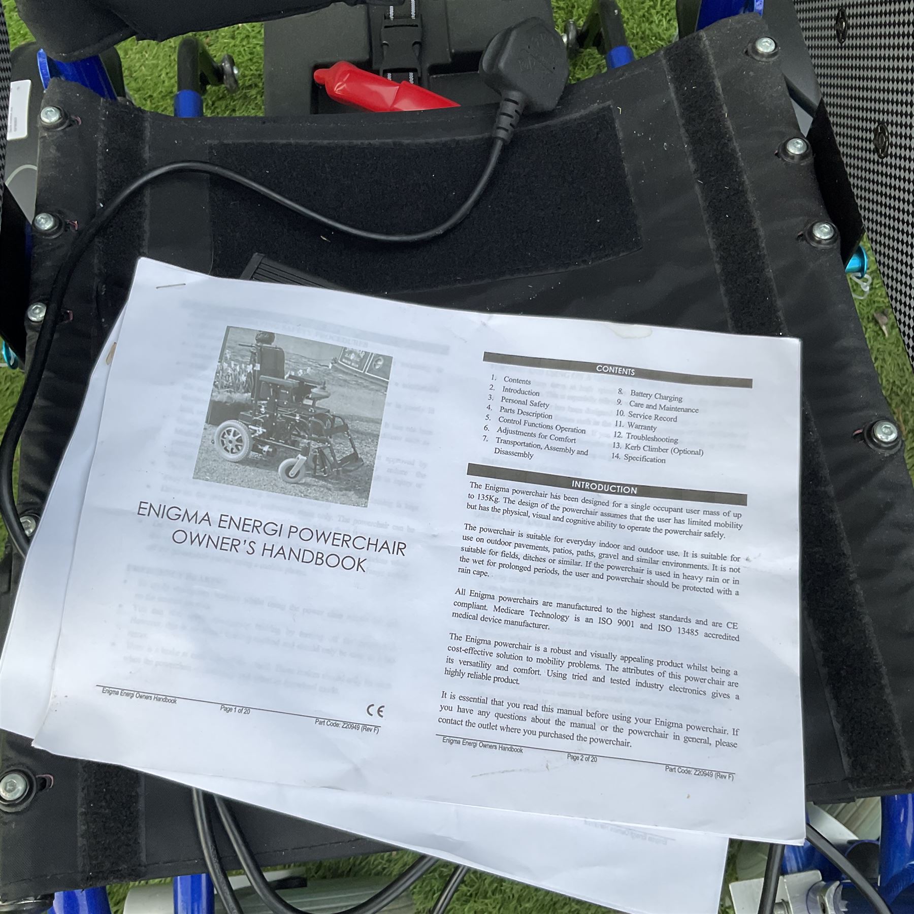 Enigma Energi Wheeltech Electric powerchair with manual and charger  - THIS LOT IS TO BE COLLECTED BY APPOINTMENT FROM DUGGLEBY STORAGE, GREAT HILL, EASTFIELD, SCARBOROUGH, YO11 3TX