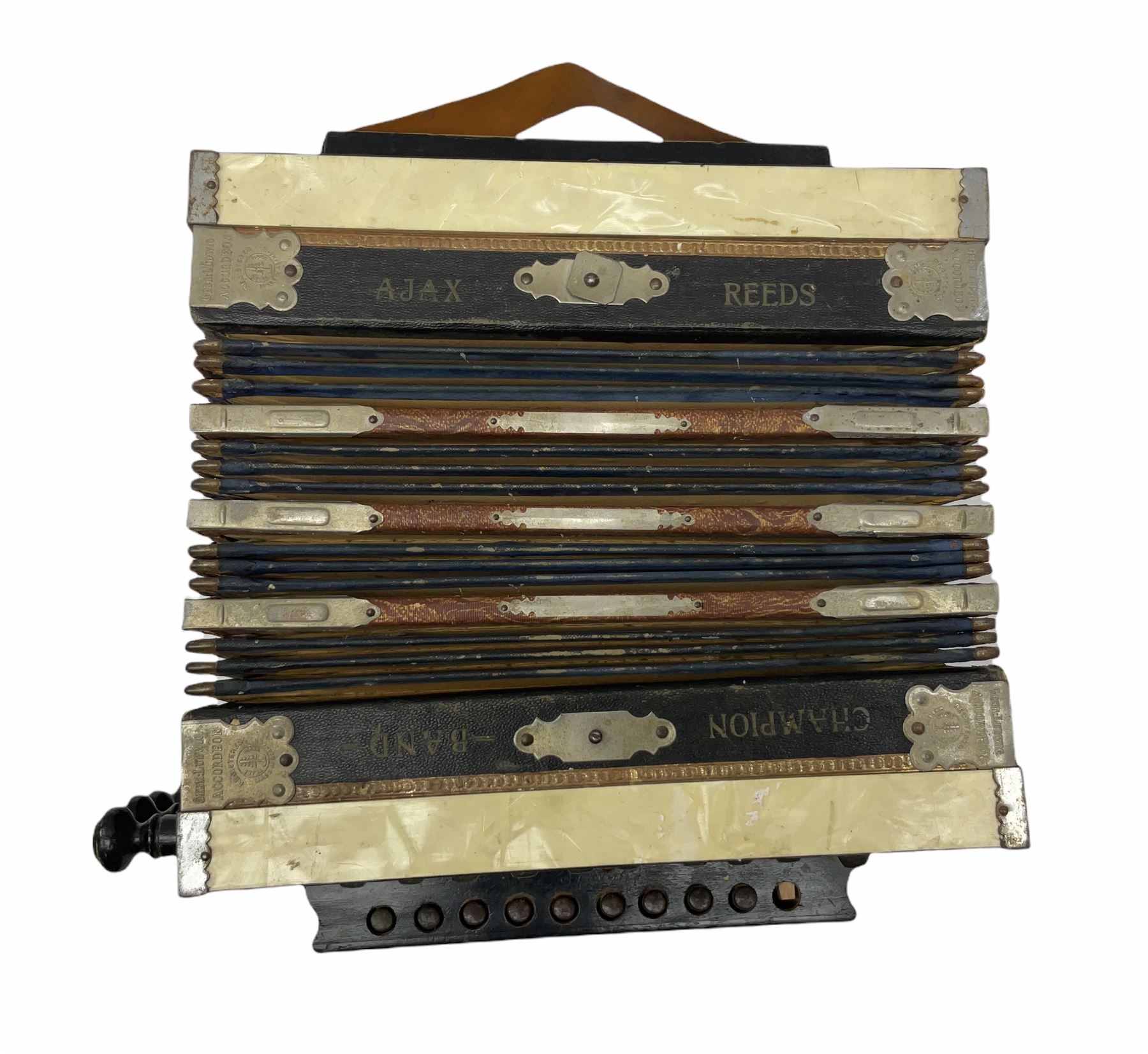 20th century German accordion by Geer Ludwig, together with a Meteor