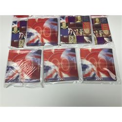 Fourteen The Royal Mint United Kingdom brilliant uncirculated coin collections, dated three 2000, four 2001, four 2002 and three 2003, all in card folders