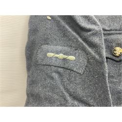 British RAF uniform, including jacket and trousers, modern RAF uniform buttons and a collection of reproduction wartime newspapers