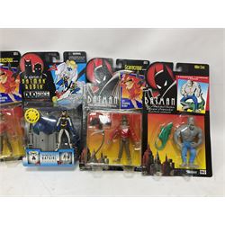 Twenty-four carded action figures of Batman (11) and other Super Heroes including Spiderman, DC Universe, Xyber 9 etc; all in unopened blister packs (24)