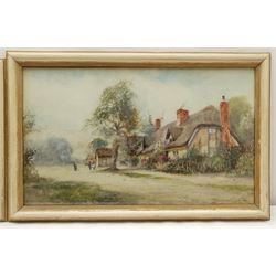 Joseph Hughes Clayton (British 1870-1930): Thatched Cottages, pair watercolours signed 30cm x 50cm (2)