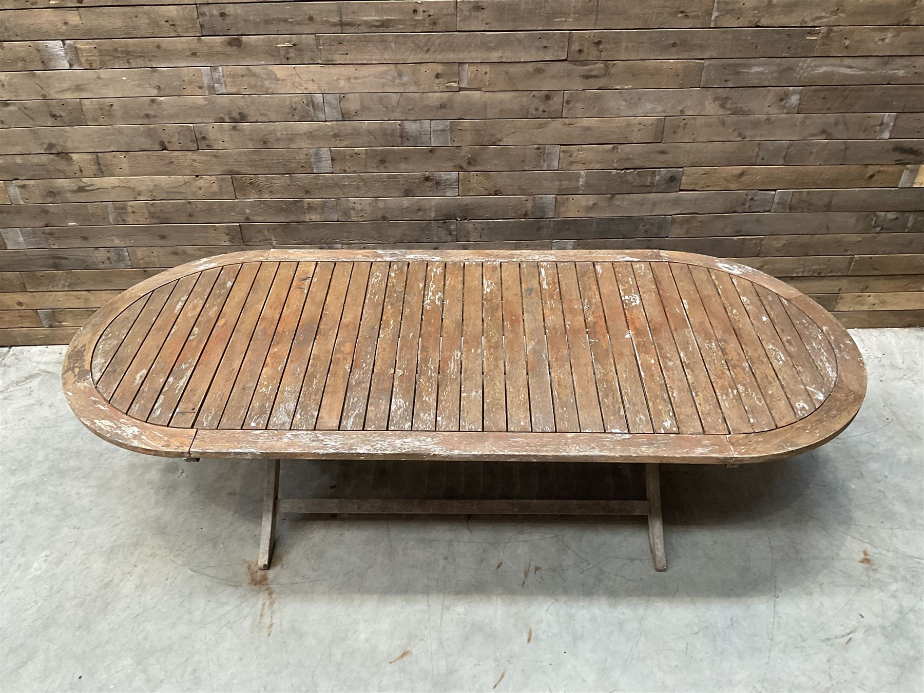 Large folding wooden garden table 