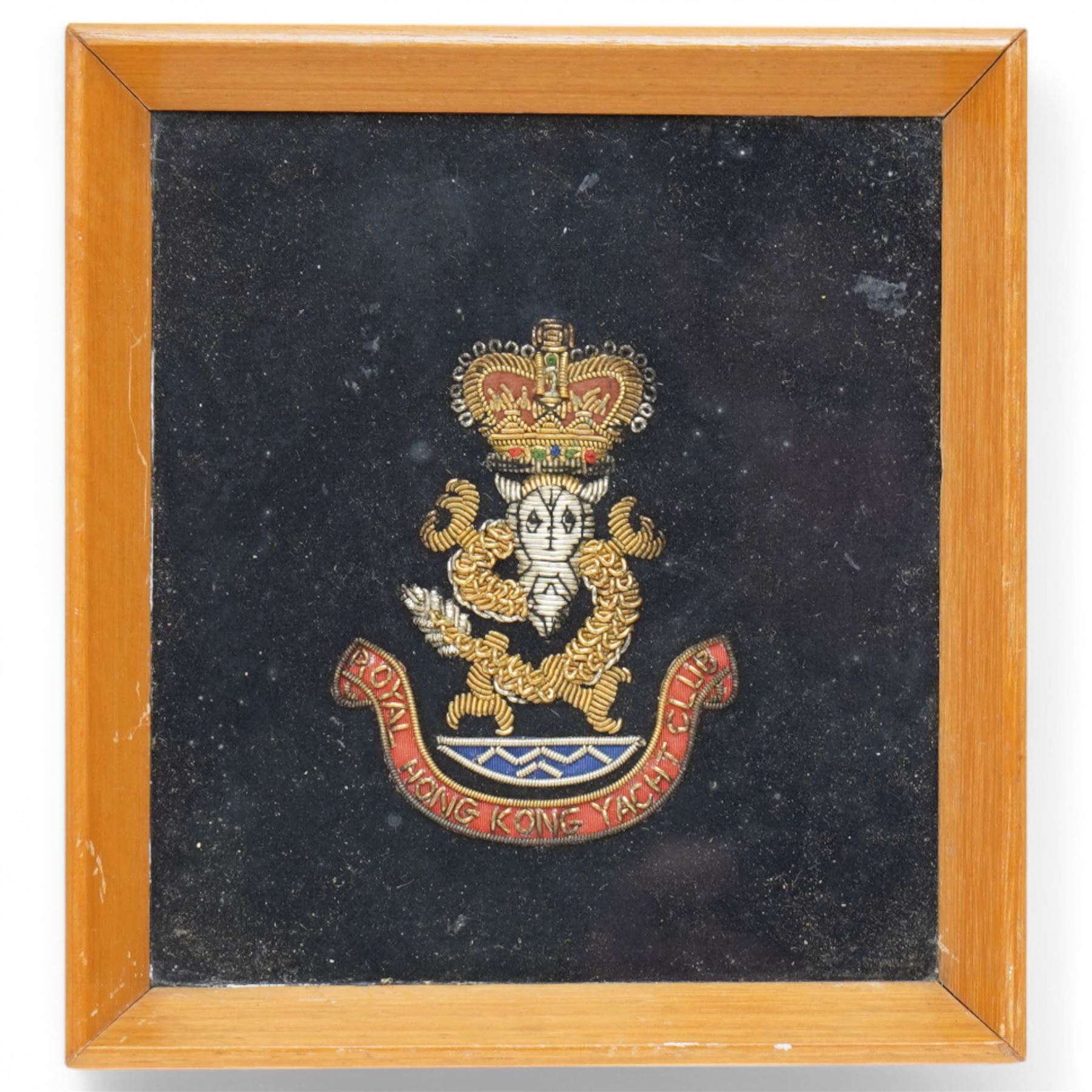 To: 22596749  Gunner A Lodge, Royal Artillery Elizabeth II General Service Medal with Canal Zone clasp, framed, the dress miniature, Royal Hong Kong Yacht Club badge, framed and a poster for M.C.C match against H.R.H. Yang di-Pertuan Besar's XI including Alan Lodge, framed
