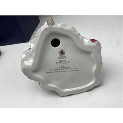 Three Royal Worcester figures, comprising Glyndebourne, with original box, Royal Worcester Special Even 1998 Elizabeth, with certificate and original box, and In Celebration of the Queens 80th Birthday 2006 