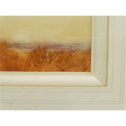 Adam Knight (British 1855-1931): Landscape, watercolour signed; together with a similar watercolour by another hand indistinctly signed, each 12cm x 17cm (2)