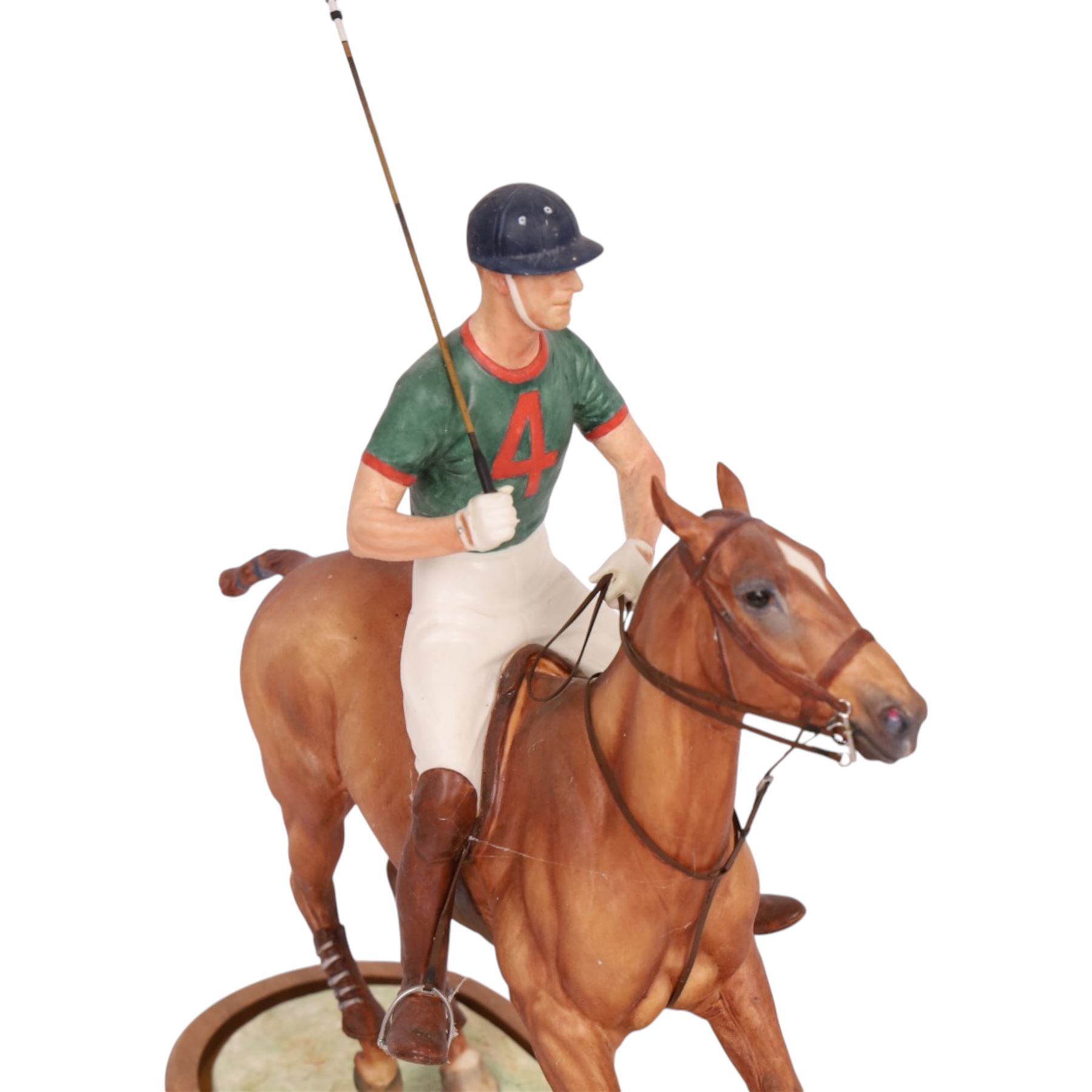Royal Worcester equestrian figure, H.R.H. The Duke of Edinburgh, modelled by Doris Lindner, limited edition no. 662/750, with framed certificate, H40cm