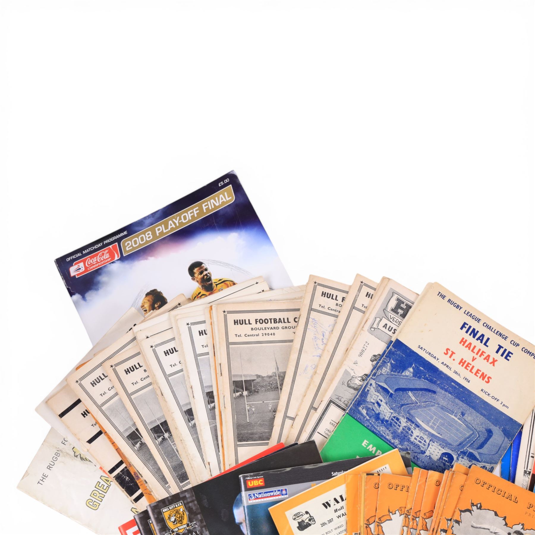 Collection of 1940s and later football programmes, including International examples and various club examples