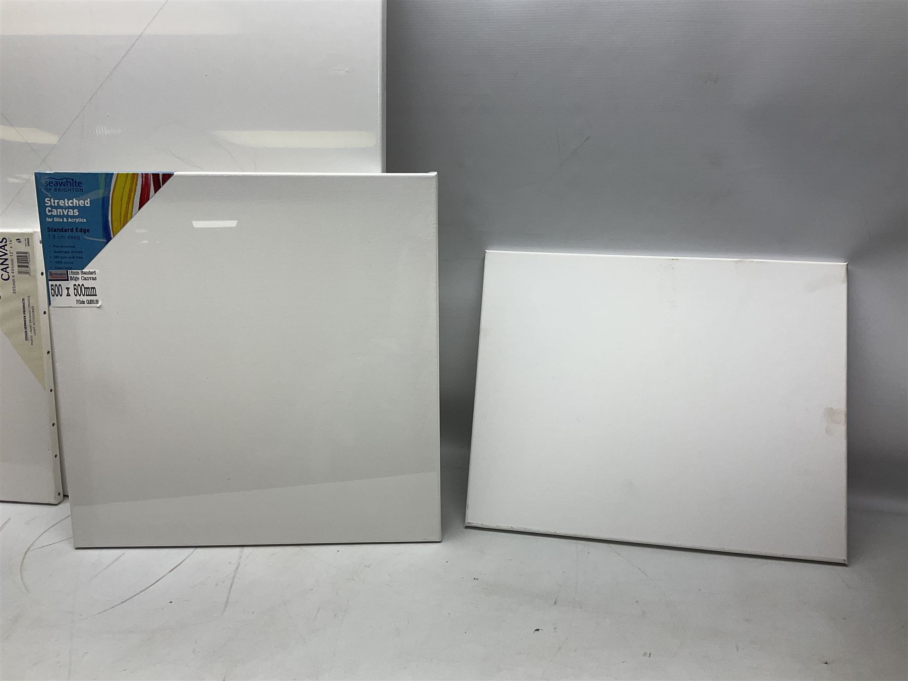 Large quantity of art supplies and equipment to include Crimson & Blake easel, tabletop easel, two large Winsor & Newton canvases and further smaller canvanses, sketchpads, paints etc