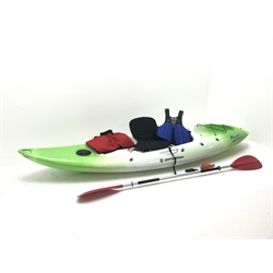 Perception Scooter kayak with paddle and various accessories 