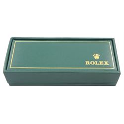 Rolex Air-King Precision gentleman's stainless steel automatic wristwatch, Ref. 5500, serial No. 2275678, silvered dial with baton hour markers, on Rolex Oyster stainless steel bracelet, with fold-over clasp, boxed