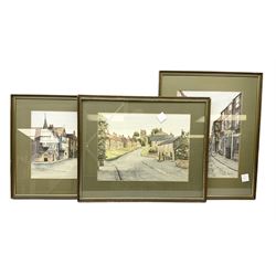 Jane Pearson (British 20th century): 'Coxwold' 'The Shambles York' and Beverley', three watercolours signed and titled 27cm x 37cm (3)